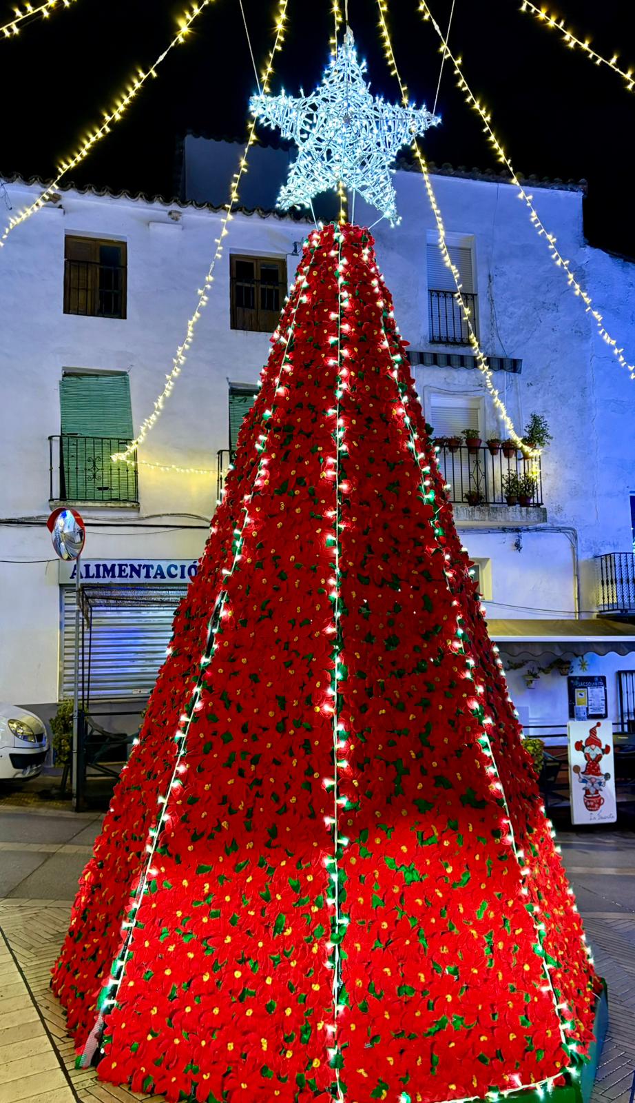 Árbol de navidad encendido